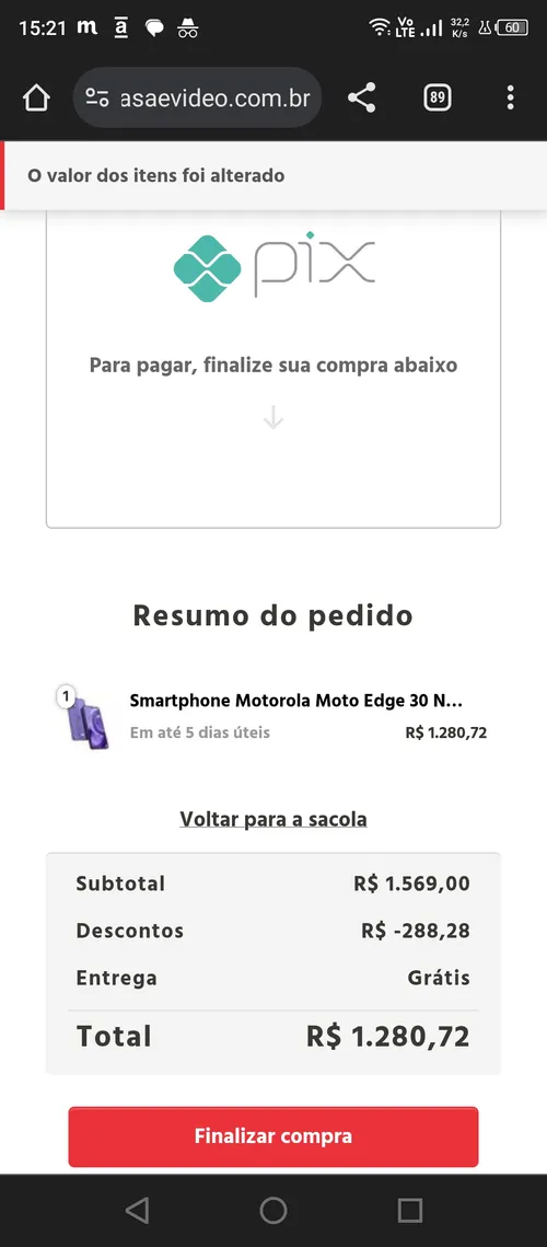 Imagem na descrição da promoção