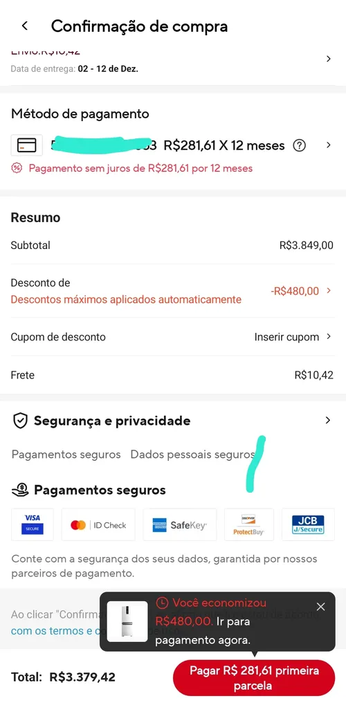 Imagem na descrição da promoção