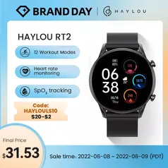 [ Super Ofertas 21h ] Haylou Rt2 Smart Watch