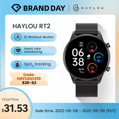 [ Super Ofertas 21h ] Haylou Rt2 Smart Watch