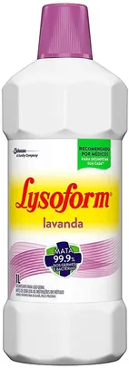 [Prime] Desinfetante Lysoform Lavanda 1 litro | 10 unid | R$6 cada