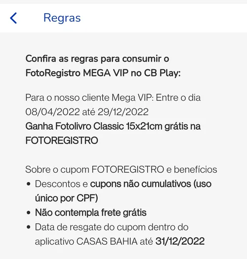 Imagem na descrição da promoção