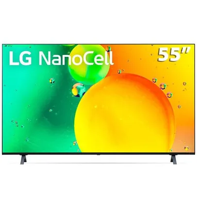 Smart TV Nano Cristal 55" LG 4K HDR 55NANO75SQA 3 HDMI