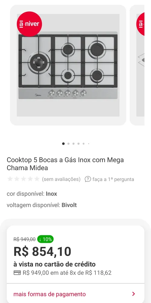 Imagem na descrição da promoção