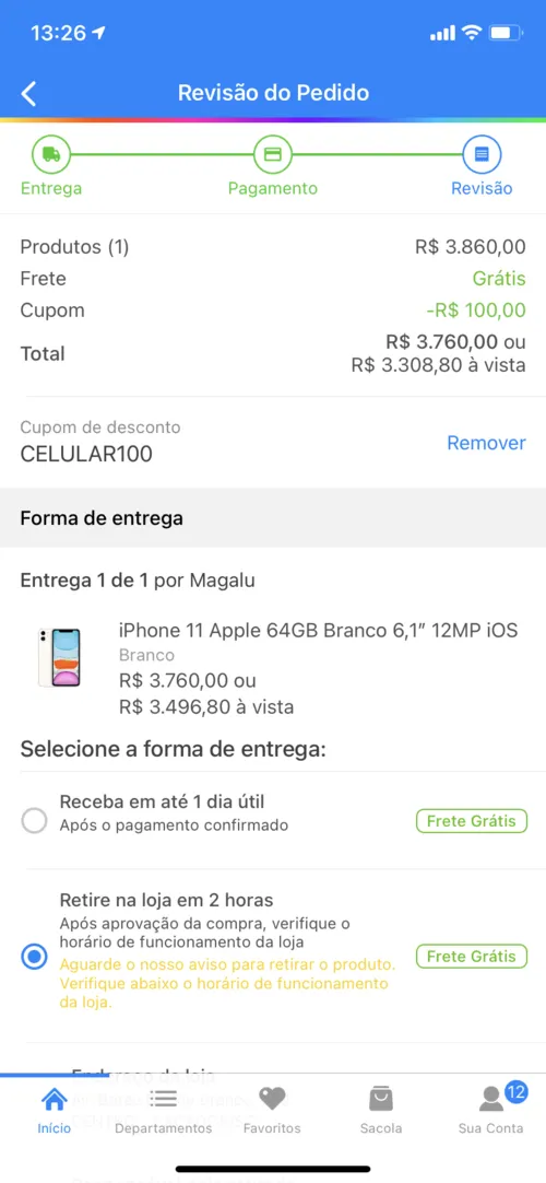 Imagem na descrição da promoção