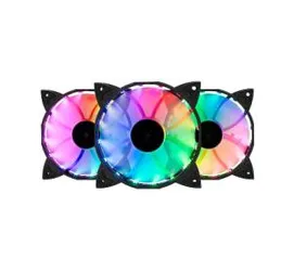 KIT VENTOINHAS MANCER Z100 RGB 3X120MM + CONTROLADORA, MCR-Z10RGB-01 | R$100