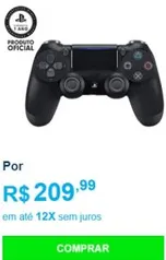 [Cartão Submarino] Controle sem Fio Dualshock 4 Sony PS4 - R$209