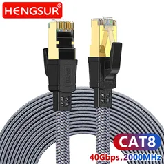 [R$2 "MOEDAS"/IMPOSTO INCLUSO] Cabo Ethernet HENGSUR Cat8 1M