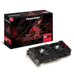 PLACA DE VÍDEO AMD RX 570 4GB RED DRAGON POWER COLOR AXRX 570 4GBD5-3DHDV2/OC - R$635