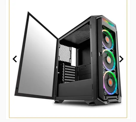 GABINETE GAMER PICHAU GADIT X LATERAL VIDRO TEMP, PGG-X01 | R$350