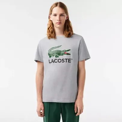 Camiseta Lacoste Em Jérsei De Algodão Com Estampa De Logo