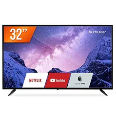 Tela 32" HD com Função Smart e Wi-Fi Integrado - Multilaser, TL026