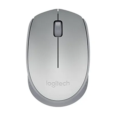 Mouse sem fio Logitech M170 com Design Ambidestro Compacto, Conexão USB e Pilha Inclusa - Prata