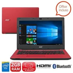 [Extra - Apenas Retirada] Notebook Acer Aspire ES1-431-C3W6 com Intel® Dual Core, 2GB, 32GB, LED 14" e Windows 10