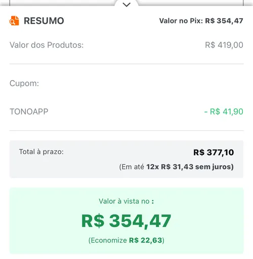 Imagem na descrição da promoção