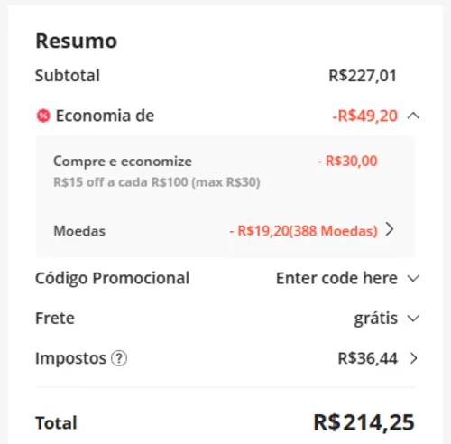 Imagem na descrição da promoção