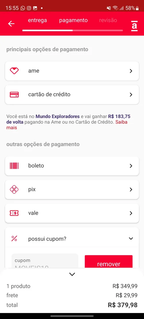 Imagem na descrição da promoção