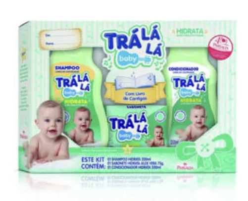 Kit Shampoo + Condicionador + Sabonete Tra La La Baby Hidrata