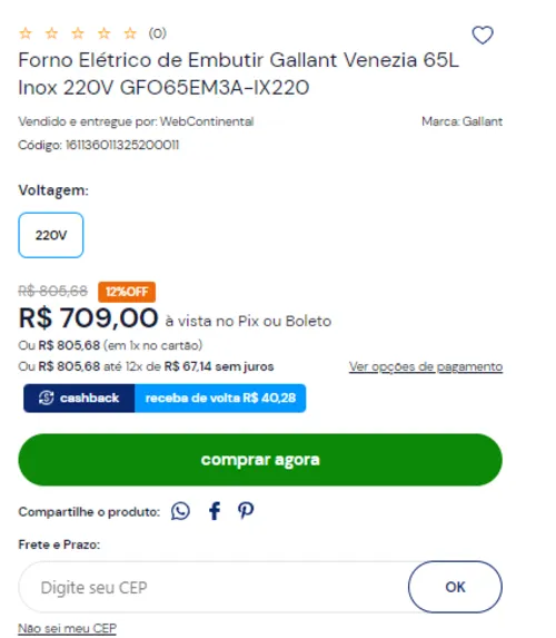 Imagem na descrição da promoção