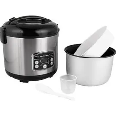 Panela Elétrica de Arroz e Legumes Hamilton Beach Digital à Vapor 4 Litros Preto e Prata por R$ 89