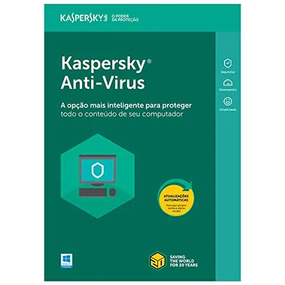 Kaspersky Anti-Virus 1 PC - 1 ano (Digital - via download) | R$12