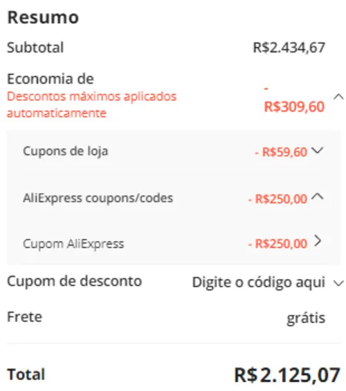 Imagem na descrição da promoção