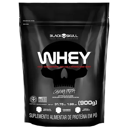 Foto do produto Whey Protein Refil (900g) Morango - Black Skull