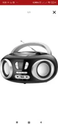 Rádio Portátil Mondial Bx-13 com CD Player FM USB Fone e Auxiliar Preto