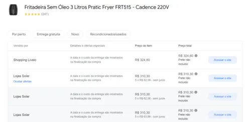 Imagem na descrição da promoção