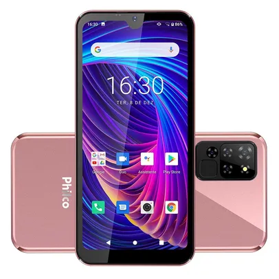 Smartphone Philco Hit P8, 3GB RAM, 64GB, Octa Core, Câmera 13MP, Tela Infinita 6, Rose Gold - 982530