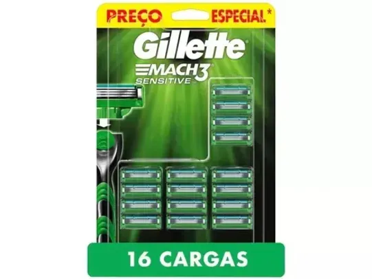 Gillette - Mach3 Sensitive 16 Cargas