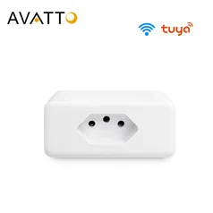 Tomada inteligente AVATTO Tuya 16A tomada inteligente Wi-Fi com Power Monitor