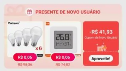 [Contas Novas] R$41,93 OFF acima de R$41,99 em todo o site