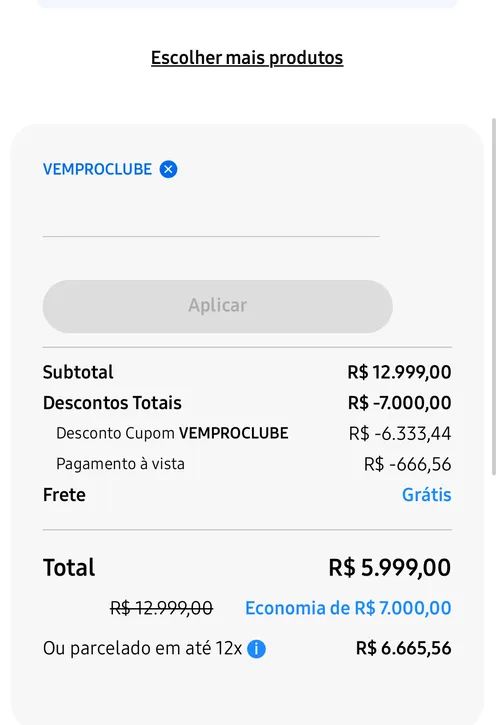 Imagem na descrição da promoção