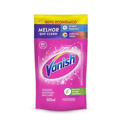 (REC/LEV3PAG2 R$7,92) Tira Manchas Vanish Líquido Multiuso para roupas coloridas Refil Econômico 500ml