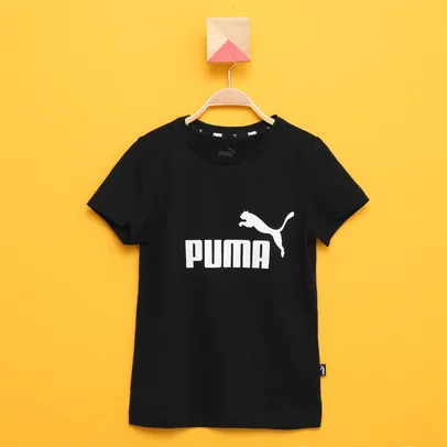 Camiseta Infantil Puma Essentials Logo Feminina