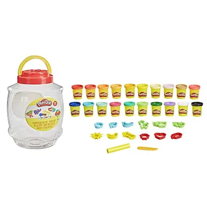 Conjunto Massa de Modelar Play-Doh Balde de Diversão - 20 potes com cores diversas - 56 g - F1530 - Hasbro