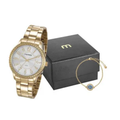 Relógio Femino Mondaine Analógico 99363LPMVDE1K1 Dourado + Pulseira | R$144