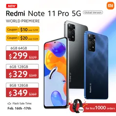 Smartphone World Premiere Xiaomi Redmi Note 11 Pro 5G Snapdragon 