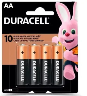 [Leve 2] Pilha alcalina aa com 4UNID. - duracell