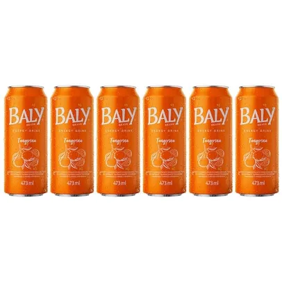 Energético Baly Energy Drink Tangerina Lata 473ml - 6 Unidades