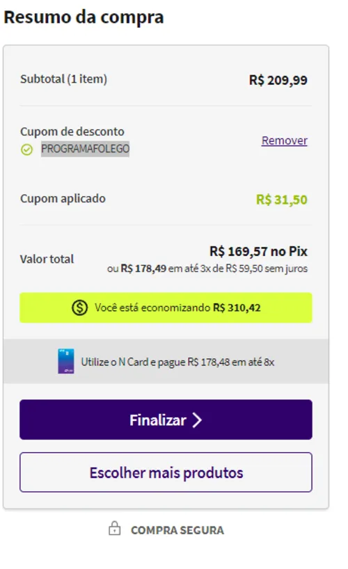 Imagem na descrição da promoção