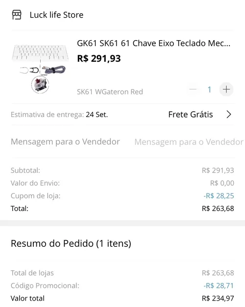 Imagem na descrição da promoção