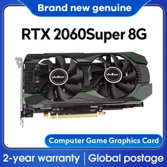 [Conta Nova] Placa de video Jieshuo 100% novo rtx 2060 super 8gb gddr6 256bit 12nm 