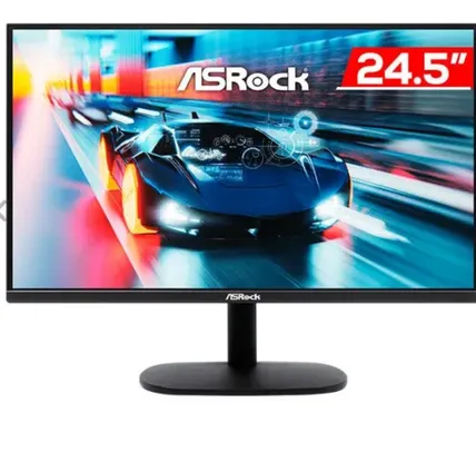 MONITOR GAMER ASROCK CL25FF, 24.5 POL, IPS, FHD, 1MS, 100HZ, FREESYNC, HDMI/VGA, CL25FF