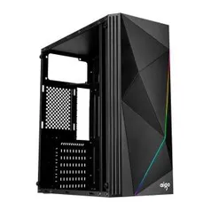 Gabinete Gamer Aigo Rainbow 2 Preto Lateral Acrilico