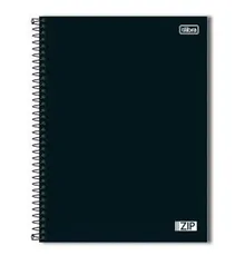 Caderno Espiral Capa Dura Zip, Tilibra, 80 folhas, Universitário (20x27 cm), 1 unidade - R$7