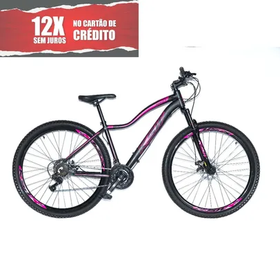 Bicicleta Bike Aro 29 KSW Feminina MTB Alumínio 21V Marchas Rapid Fire - Cabeamento Superior Interno