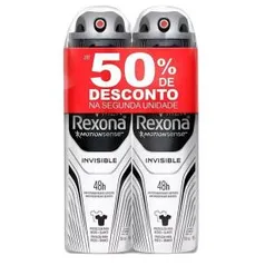 Desodorante Aerosol Rexona Invisible Men 90g 50% Off Na 2ª Unidade