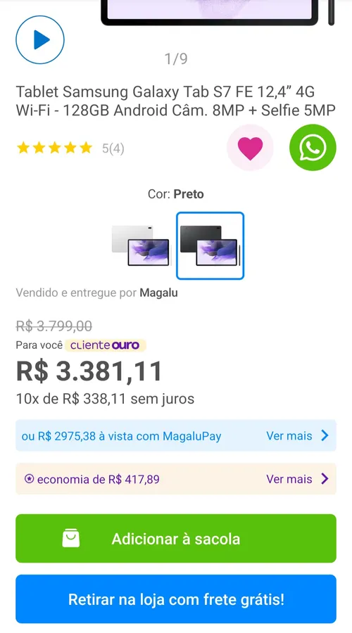 Imagem na descrição da promoção